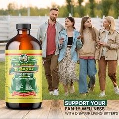 D’Bayor Living Bitters-Natural Remedy with Powerful Roots &Herbs-Detox Digestive