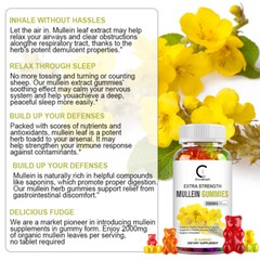 Mullein Leaf Gummies/ Capsule For Lung Cleanse Detox Herbal Dietary Supplement