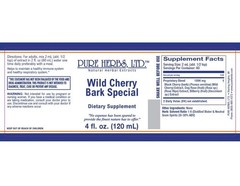 Wild Cherry Bark Special Herbal Extract Pure Herbs 4 oz. for Respiratory System