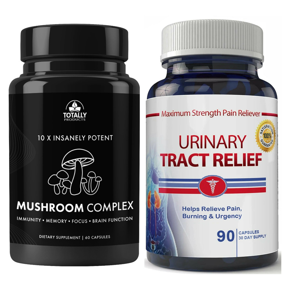 Mushroom Complex Immune Support Brain Health & Urinary Tract Supplement 90 Caps