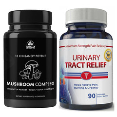 Mushroom Complex Immune Support Brain Health & Urinary Tract Supplement 90 Caps