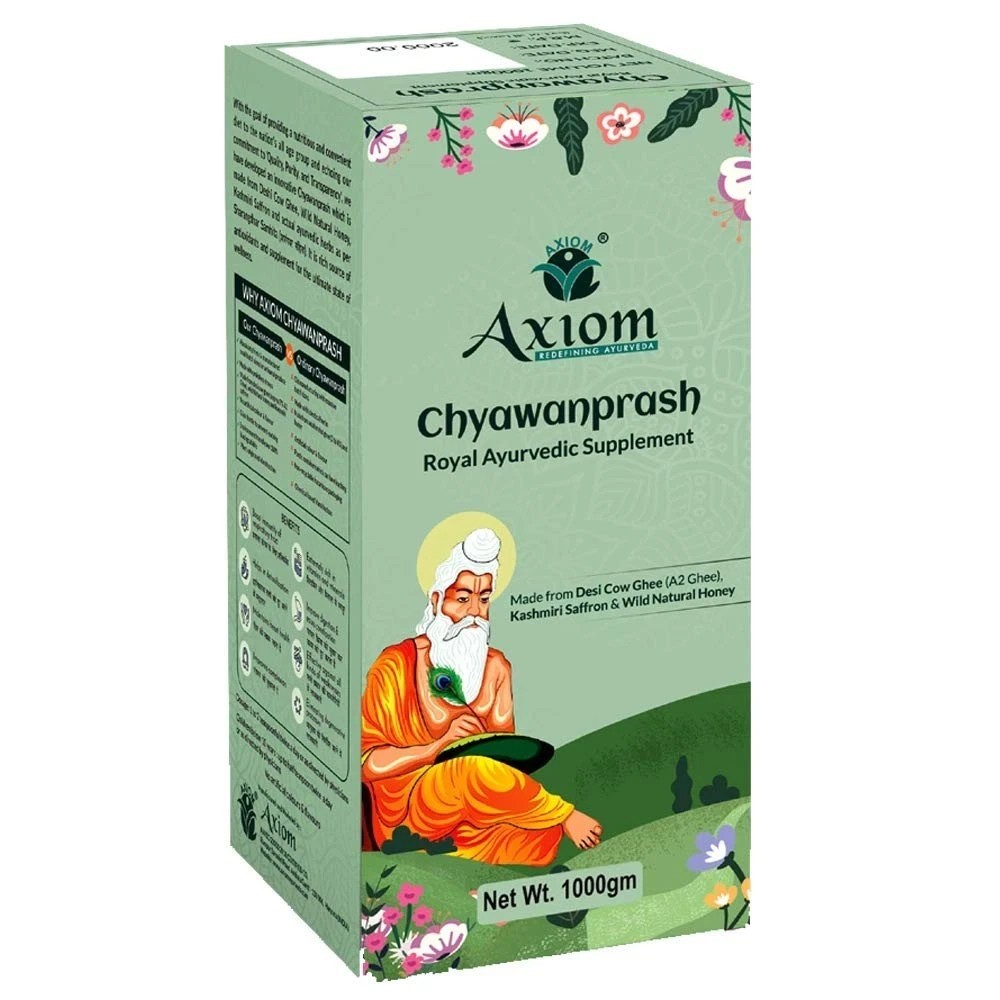 Axiom Royal Chyawanprash | A2 Ghee, Saffron, 40+ Herbs | Strength | 1kg m354