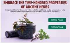 Neem Tulsi Tablets, 300 Pills, 150 Servings. Equal Ratio of Neem & Tulsi