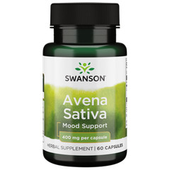Swanson Full Spectrum Avena Sativa (Green Oat Grass) Capsules, 400 mg, 60 Count