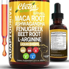 Clean Nutra Multi Herbal Liquid Drops Organic Maca Root Adaptogen Blend Daily