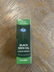 Black Seed Oil Liquid Drops 2 fl oz 100% Pure Cold Pressed New Sealed Box
