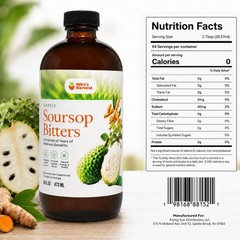 Soursop Bitters Liquid 16oz – Gut Support with Moringa, Bitter Wood & ACV