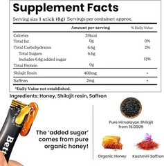 Better Alt Pure Himalayan Shilajit Sticks with 30sticks Honey, Naturally Sweeter