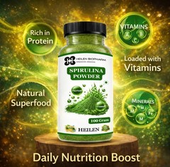 Premium Spirulina Powder | 100% Pure Blue-Green Algae | No Preservatives