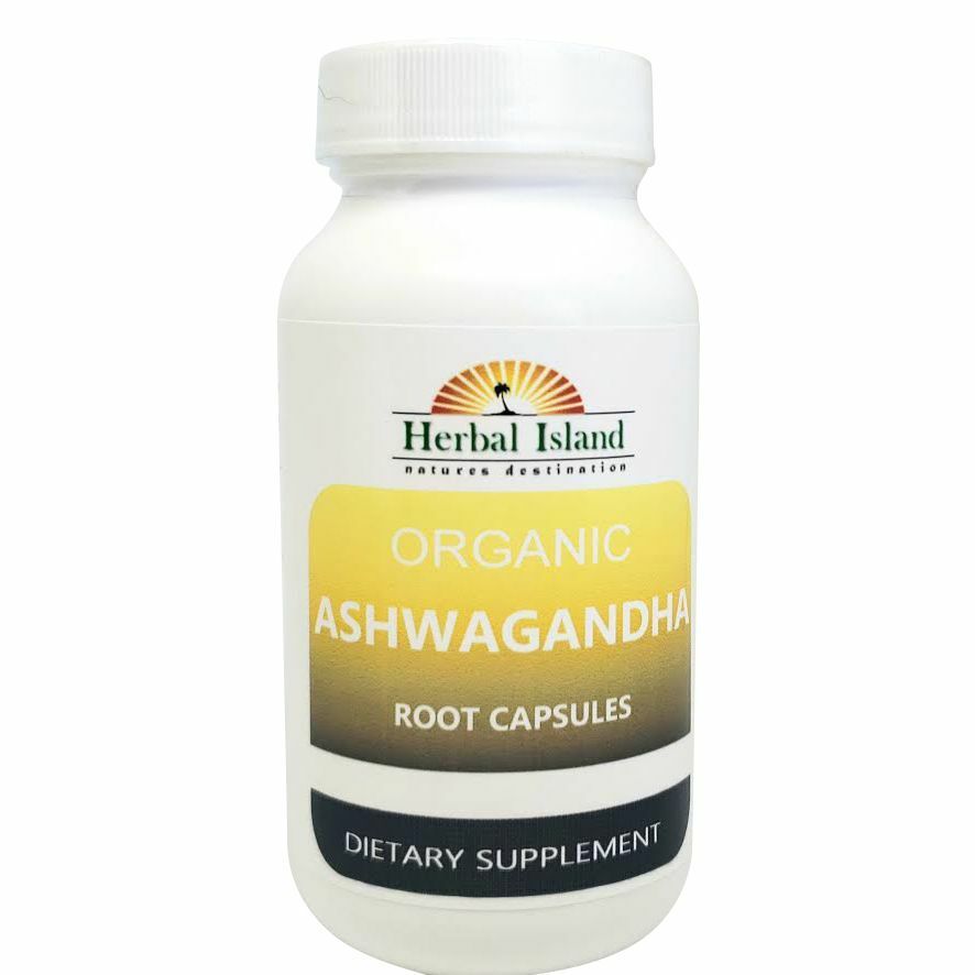 Organic Ashwagandha Root 100 Capsules – 400mg Each (Withania Somnifera) Non-GMO