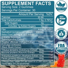 Himalayan Premium Pure Shilajit 60 Gummies, Herbal Supplement, IMPROVES VIGOR