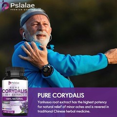 Corydalis Extract Capsules 1000mg – Strong Pain Relief Formula, Veggie, Non-GMO