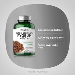 Pygeum Africanum Extract | 4000mg | 200 Capsules | Non-GMO | by Piping Rock