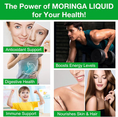Pure Moringa Oleifera Liquid Drops for Energy,Organic Moringa Leaf Extract W….