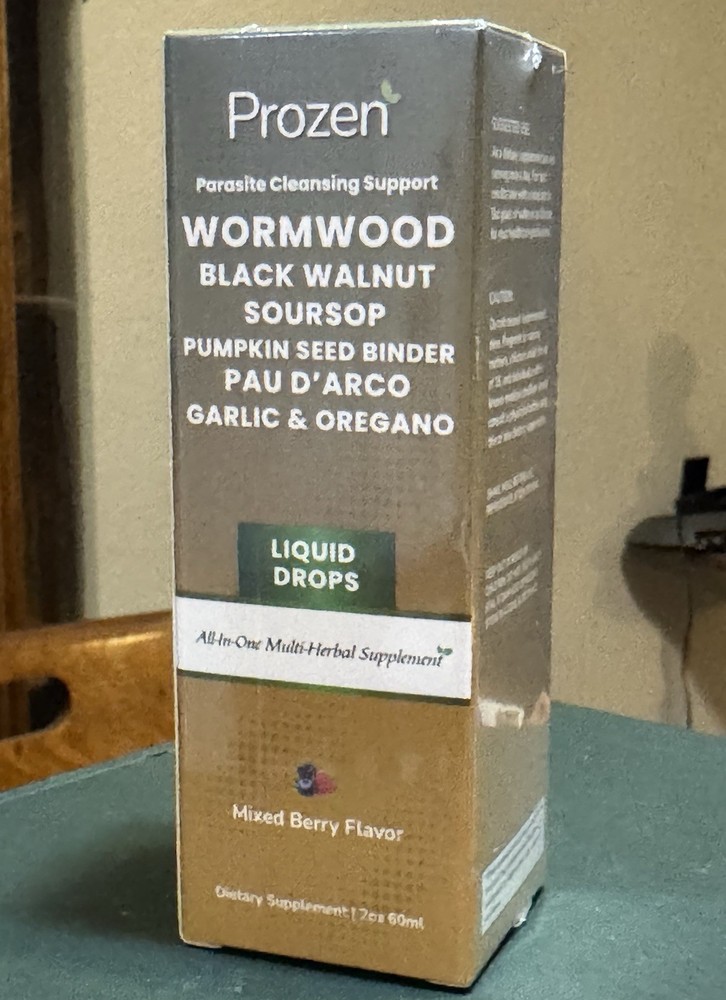 Prozen Wormwood Black Walnut Parasite Cleanse Herbal Liquid Drops Mixed Berry