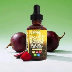 Organic Maca Root Liquid Drops Ashwagandha Fenugreek Beet Root and L-Arginine