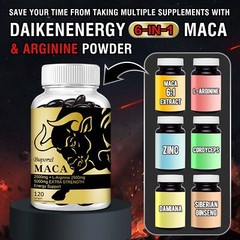 Maca Capsules – Energy & Endurance, Men’s Muscle Health, Testosterone Booster