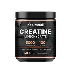 NatureBell Creatine Monohydrate 500g Powder 5000mg – 100 Servings