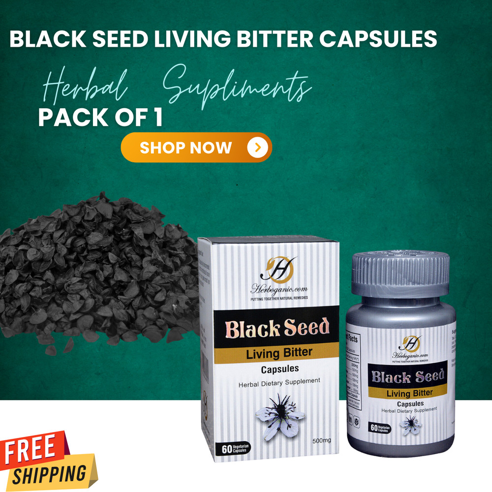 Black Seed Living Bitter Capsule, 60 Capsules, Herbal Dietary Supplement