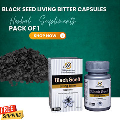 Black Seed Living Bitter Capsule, 60 Capsules, Herbal Dietary Supplement