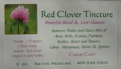 Red Clover Tincture Cleans Lymph, Balances Hormones, Purifies Blood & Heals