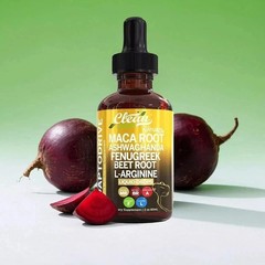 Organic Maca Root Liquid Drops Ashwagandha Fenugreek Beet Root and L-Arginine