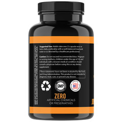 Angry Supplements Ultra Pure Turmeric Curcumin w. Black Pepper Pills, 4 Pack