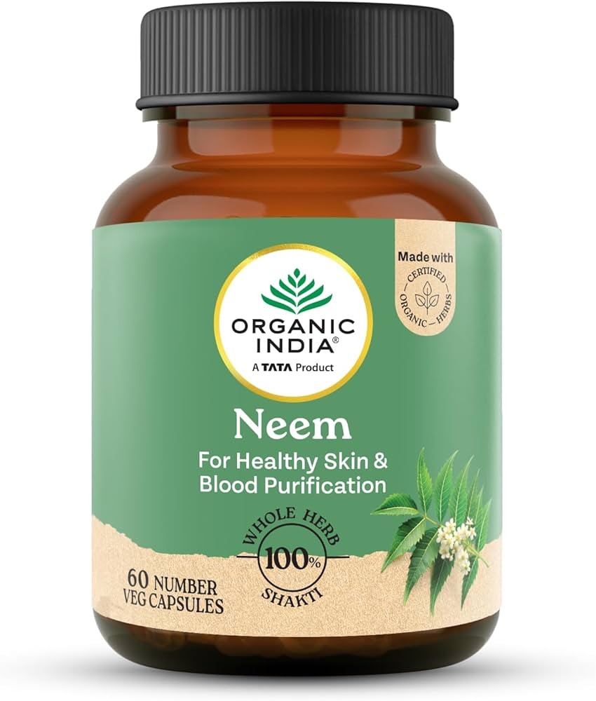 Organic India Neem 60 Tablets Healthy Skin & Blood Purification Vegetarian