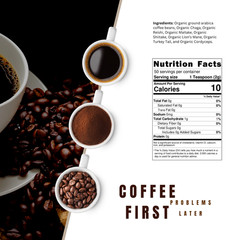 7 Blend Mushroom Coffee – Delightful Taste (Scoop Included)