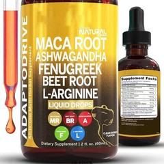 Maca Ashwagandha Beet Root Drops Supplement Liquid Blend Fenugreek L-Arginine |