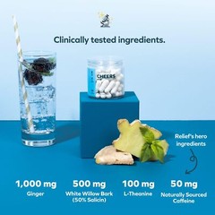 Cheers Relief | Next Morning Aid with Ginger + White Willow Bark | Feel Bette…