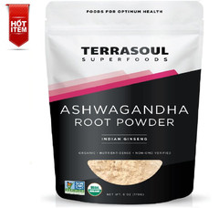 Terrasoul Superfoods Organic Ashwagandha Root Powder 6oz