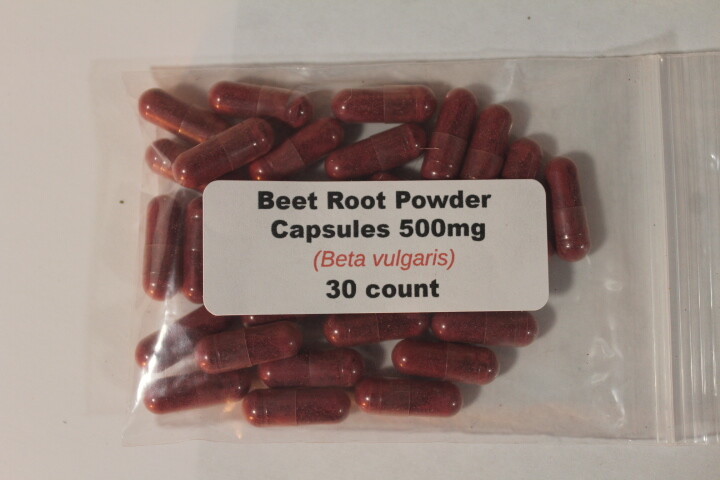 Beet Root Powder Capsules (Beta vulgaris rubra) 500mg – 30 count