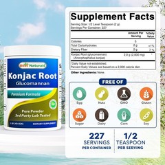 2 Pack Konjac Glucomannan Root 2000mg – 1 lb Each, Total 2 lbs – Weight Loss Aid