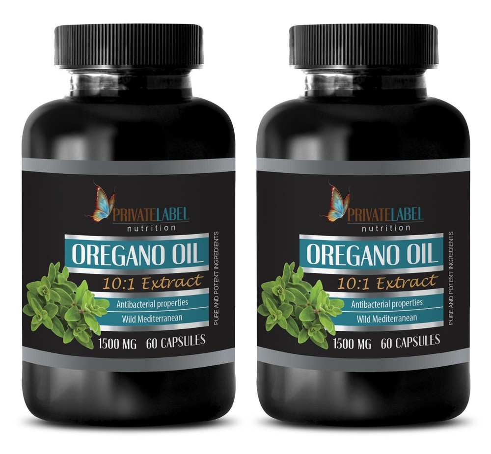 Wild Oregano Oil capsules – Oregano Oil 1500mg – Anti Aging Skin care -2 Bottles