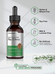 Pau D’Arco Liquid Extracts | 2 fl oz | Vegetarian, Non-GMO | by Horbaach