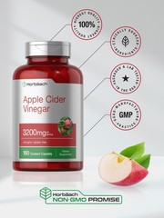 Apple Cider Vinegar 3200mg | 180 Caplets | Vegetarian, Non-GMO | by Horbaach
