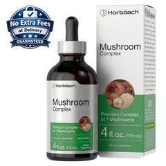 7 Mushroom Extract Complex Liquid Drops 4 oz (118 mL) Non-GMO Gluten Free