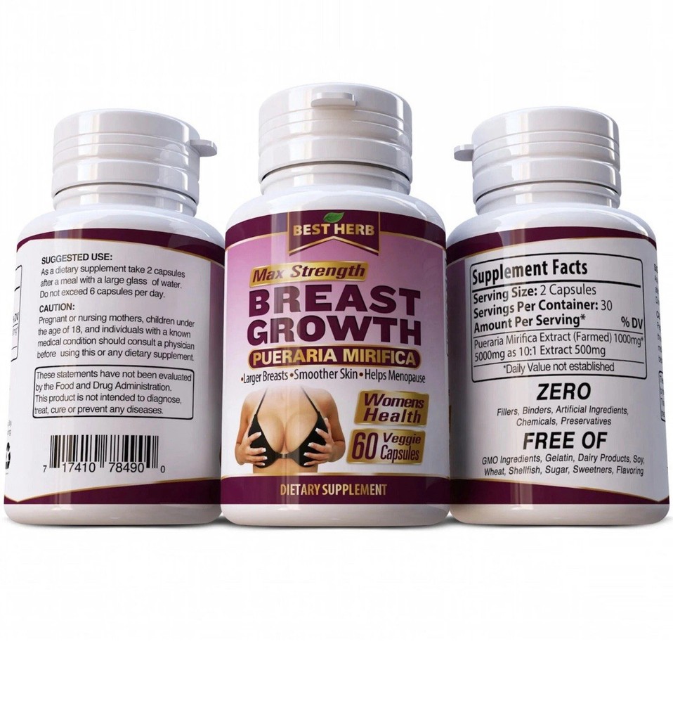 Breast Growth Chest Enhancement 5000mg Pills Full Bust CUP Size Growth 60