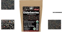 1lb Wild Harvested Black Dried Elderberries | Organic Culinary Superfruit Treats