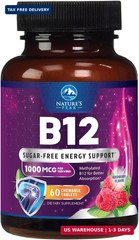 Vitamin B12 Complex (Methylcobalamin) 1000 mcg – 3X Strength B 12 Vitamins Suppl