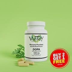 Mucuna Pruriens Extract 1000mg L-DOPA lowers stress, reduces anxiety,30 Capsules