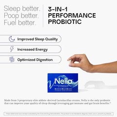 Nella Gut Health Supplements for Women & Men (30 Capsules), Energy Boosting Prob