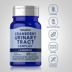 Urinary Tract Health for Women | 60 Capsules | Cranberry | by Piping Rock
