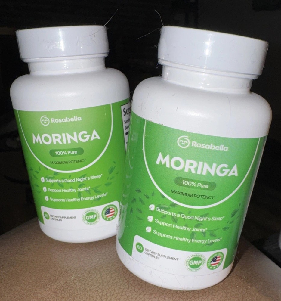 (2 Pack) Pure Moringa 60ct 120 Total Superfood Antioxidant Greens Exp: 01.2028