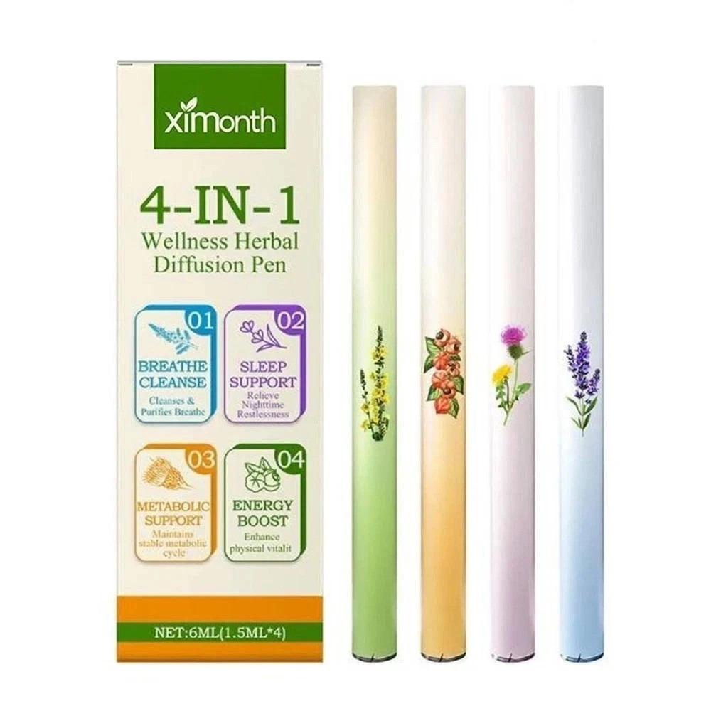 4X Natural Herbal Diffuser with Mullein Thyme Mint for Lung Health and Fresh Air