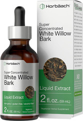 White Willow Bark Extract 2 Fl Oz Tincture, Super Concentrated Non-Gmo Horbaach