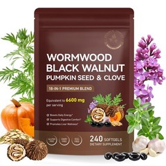 Wormwood Black Walnut Clove Cleanse For Humans 240 Count (Pack of 1)
