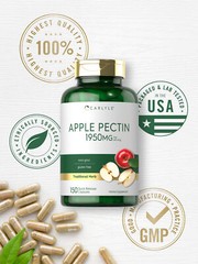 Apple Pectin 1950mg | 150 Capsules | Non-GMO & Gluten Free | by Carlyle