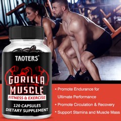GORILLA MUSCLE Capsules-Build Muscle & Endurance ,Promote Circulation,60+60PCS